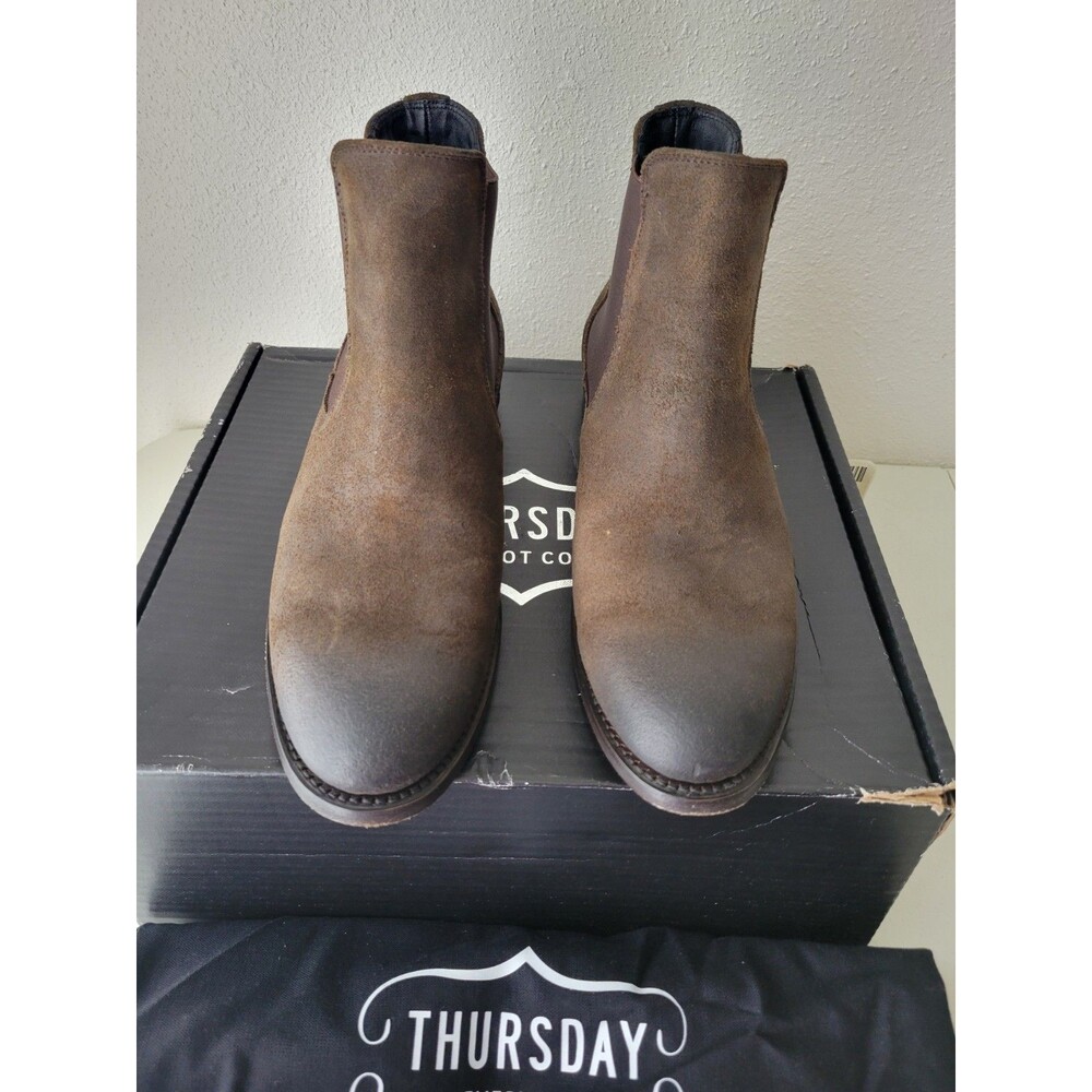Thursday Boot Co Cavalier Dark Brown Suede Chelsea Boots Men’s 7.5 Goodyear Welt